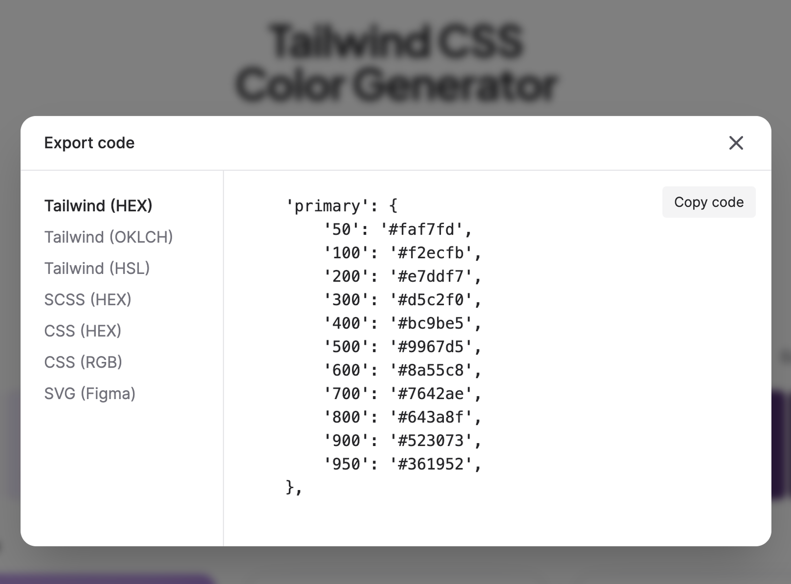 Exporting colors from UIColors.app