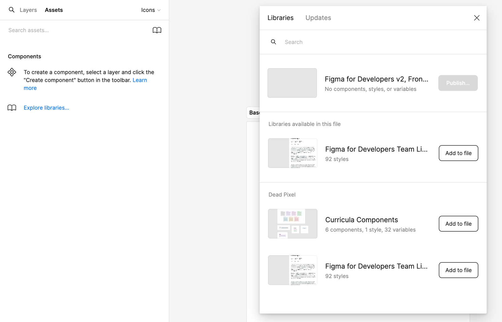 Add a library in another Figma project