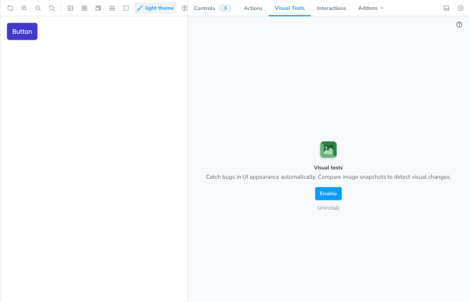 Enable visual tests in Storybook