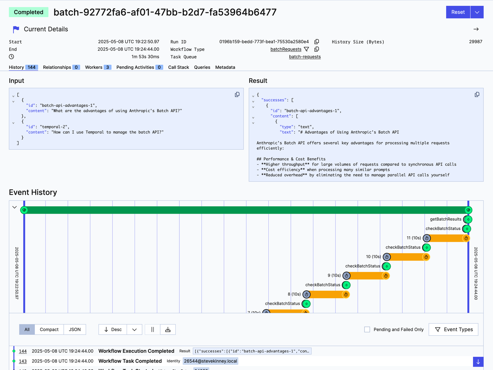 The Workflow in the UI