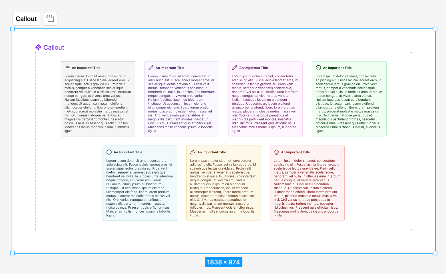 The completed callout component