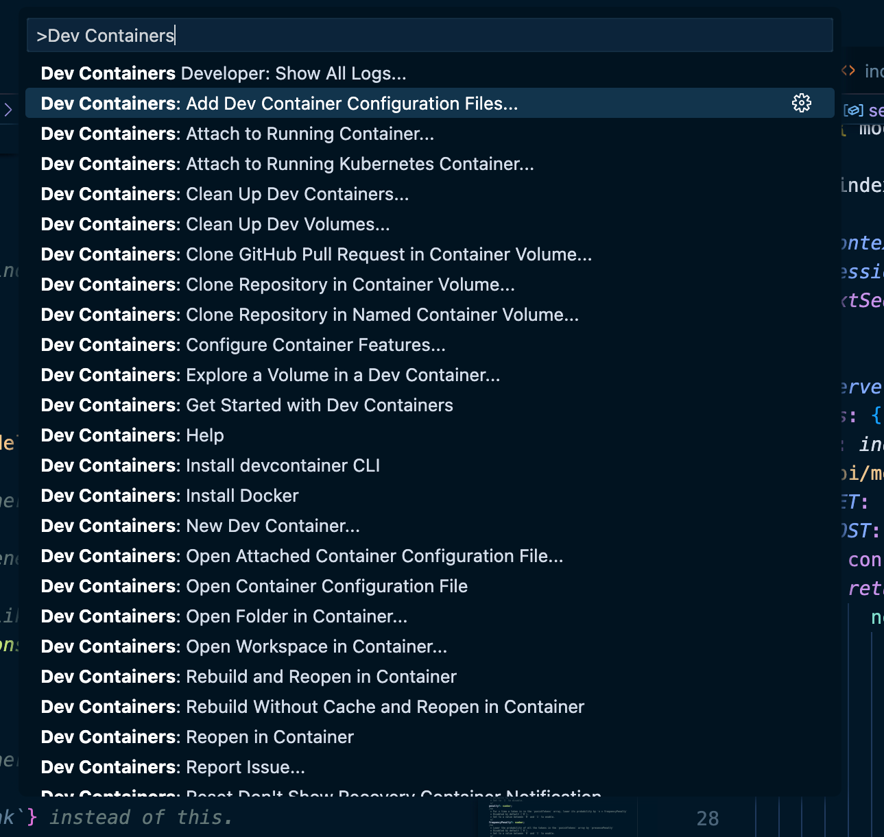 Setting up Dev Containers