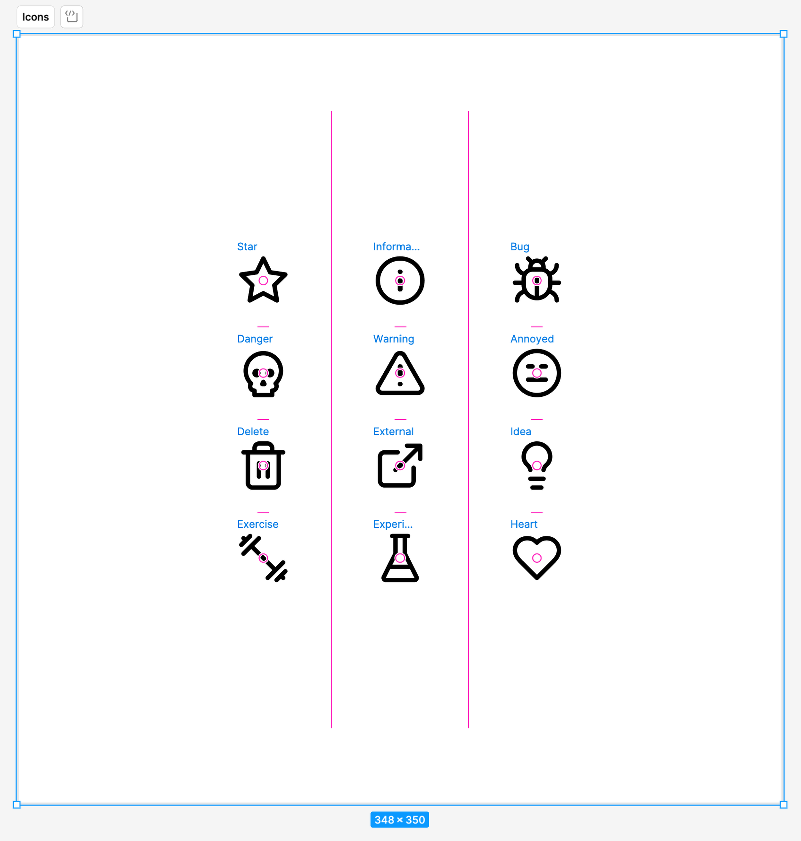 Icons that we want to turn into variants